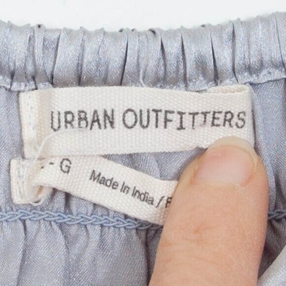 Urban Outfitters Womens Satin Smocked Babydoll Cami Tank Top Size L Y2K Grunge - Picture 6 of 10